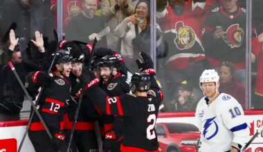 Sanderson strikes twice for Ottawa Senators in 6-2 win over Tampa Bay Lightning