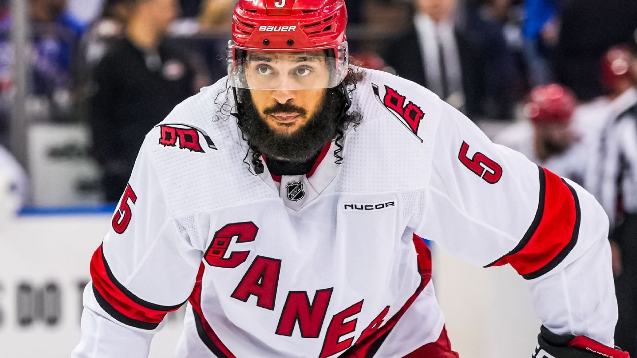 Hurricanes' Jalen Chatfield sidelined by lower-body injury