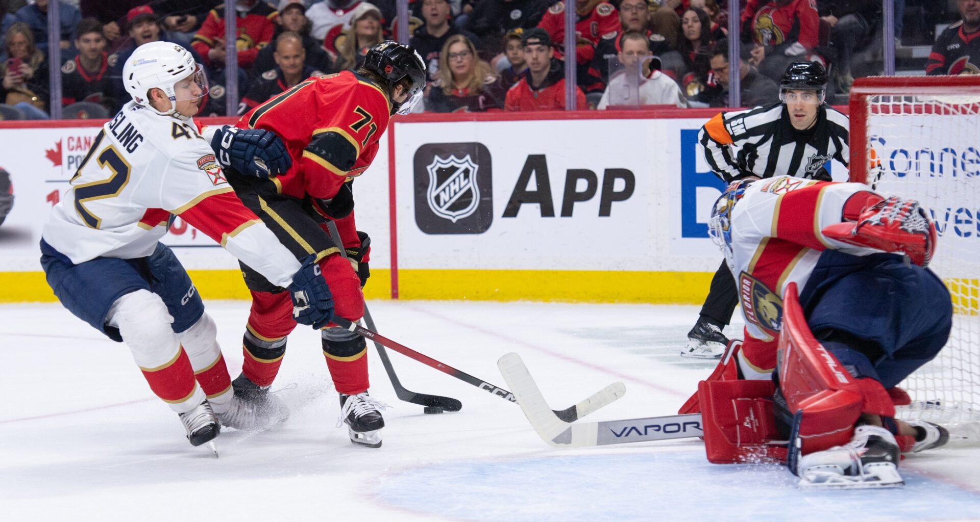 Panthers can’t keep up in 5-1 loss to Senators