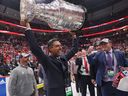 Sunny Mehta of the Florida Panthers celebrates after winning the Stanley Cup in 2024.