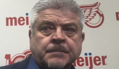 Hear Red Wings' coach, players react to season-ending blowout loss