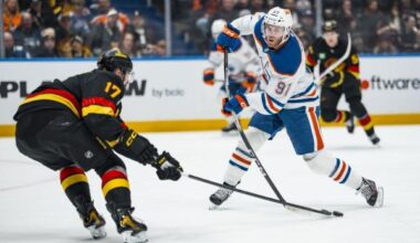 NHL roundup: Oilers clobber Canucks, claim 2nd in Pacific