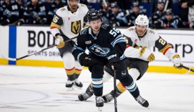 Mammoth hold off Golden Knights 4-2 in first home playoff game