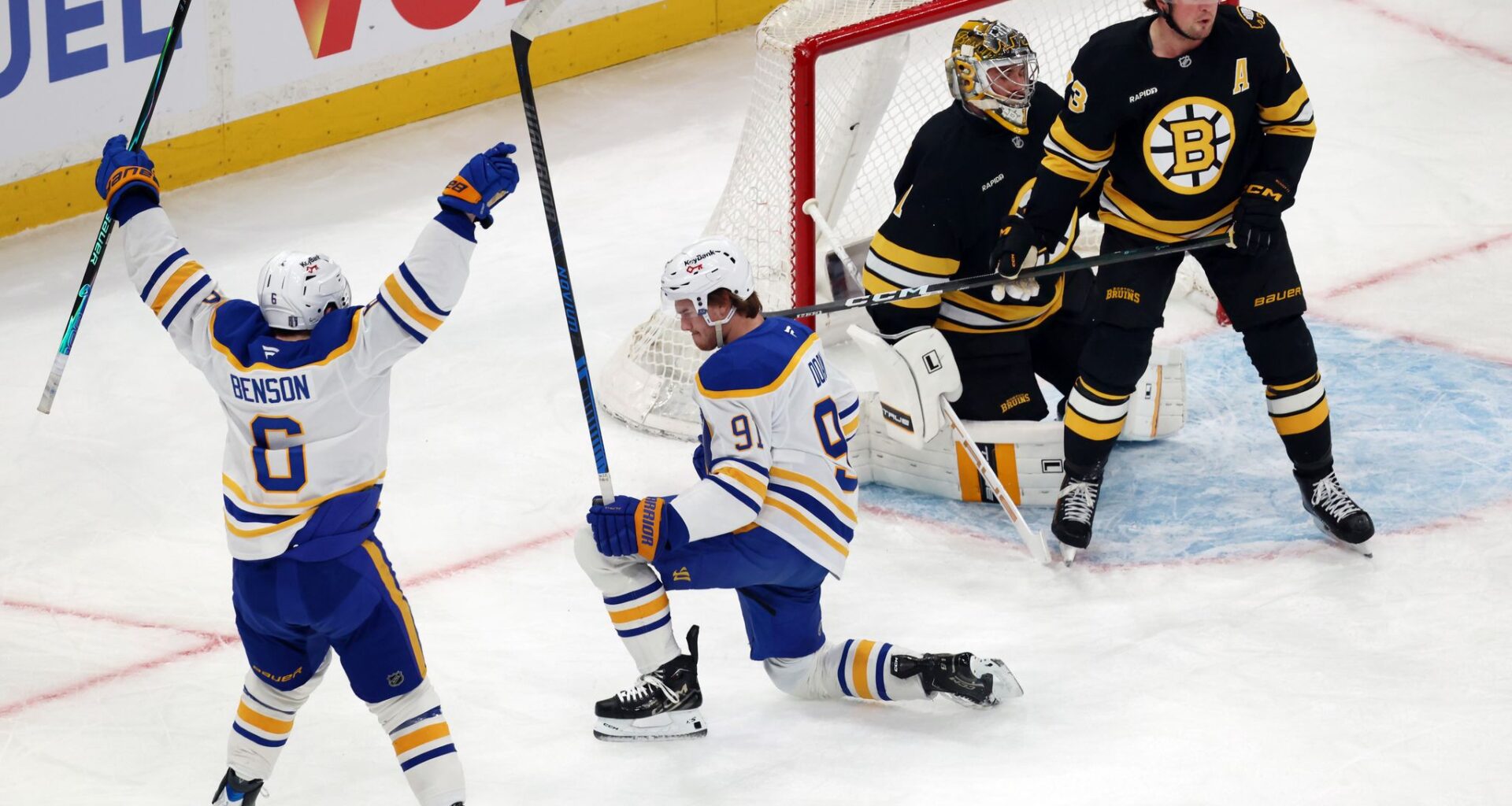 Sabres erupt for 4 goals in first period, win 6-1 to push Bruins to 3-1 hole in series