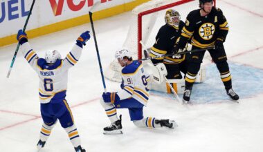 Sabres erupt for 4 goals in first period, win 6-1 to push Bruins to 3-1 hole in series