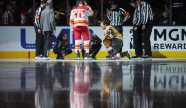 How Vegas Golden Knights overcame ice issue in win over Calgary Flames | Golden Knights