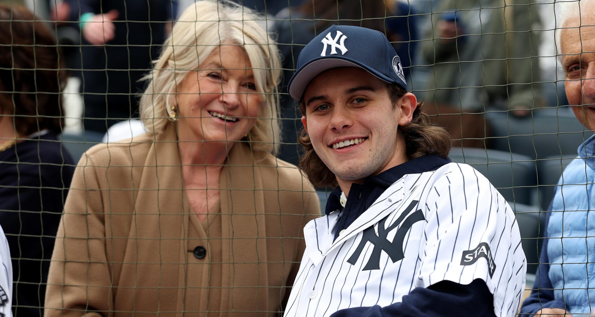 Jack Hughes, Martha Stewart Link Up in Photos from Yankees' Home Opener