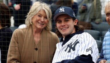 Jack Hughes, Martha Stewart Link Up in Photos from Yankees' Home Opener