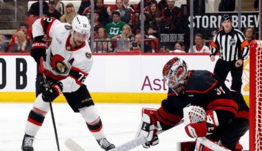 ‘Always on top of you’: Ottawa Senators fall to stifling Carolina Hurricanes in Game 1