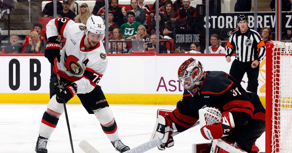 ‘Always on top of you’: Ottawa Senators fall to stifling Carolina Hurricanes in Game 1