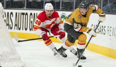 Calgary Flames fall to Vegas Golden Knights after strange delay