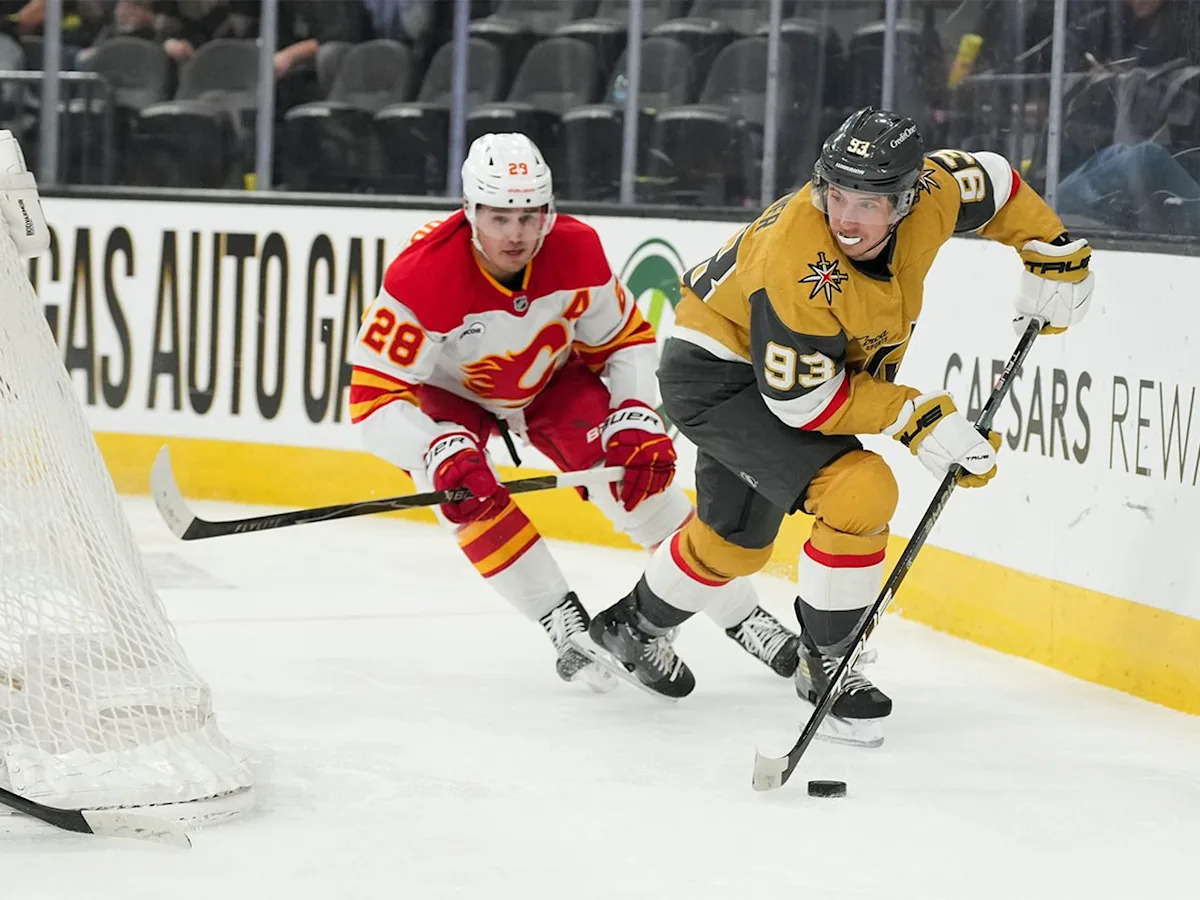 Calgary Flames fall to Vegas Golden Knights after strange delay