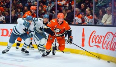 Ducks, Sharks in differing playoff positions entering late-season clash