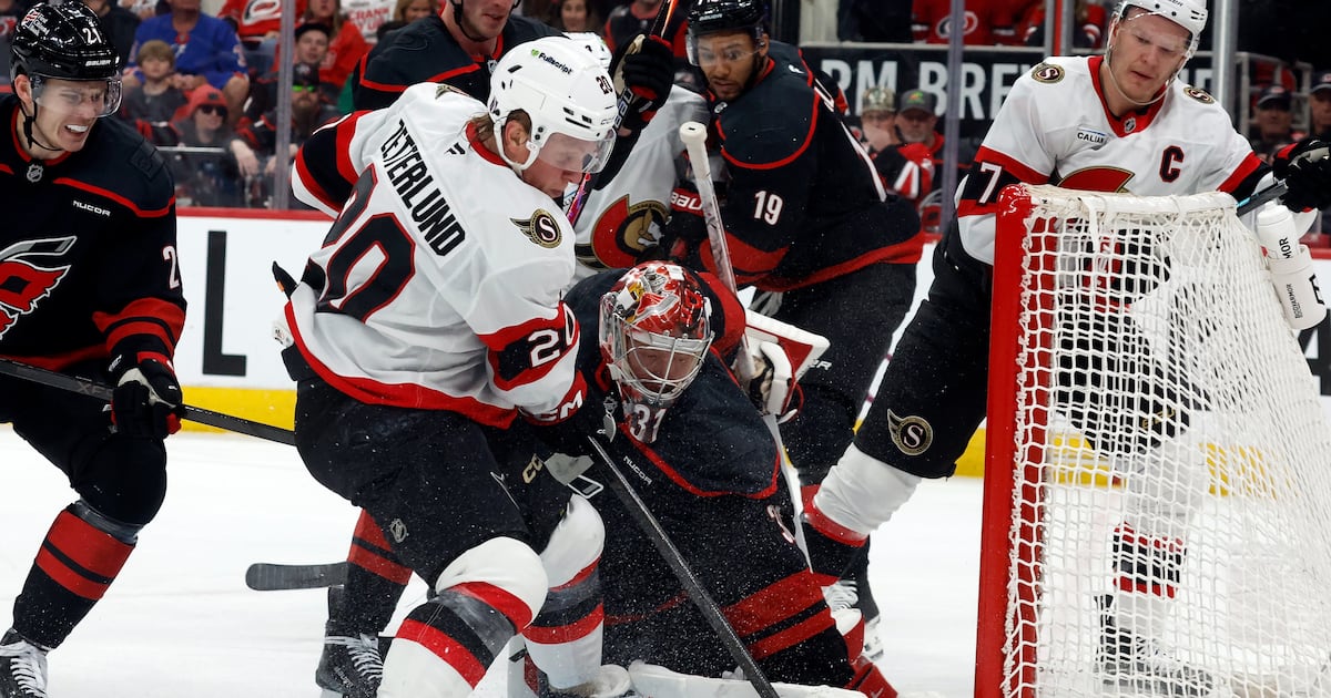 Drake Batherson, Dylan Cozens score as Senators, Hurricanes tied after second period of Game 2
