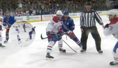 Photo of Canadiens vs Rangers.