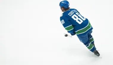 Vancouver Canucks forward Braeden Cootes (80) handles the puck during warm up prior to a game against the St. Louis Blues at Rogers Arena.