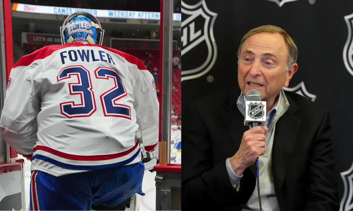 NHL Commissioner Gary Bettman announces that the 2026 NHL Draft will becoming to Buffalo in a press conference prior to a game between the Buffalo Sabres and the Florida Panthers at KeyBank Center.