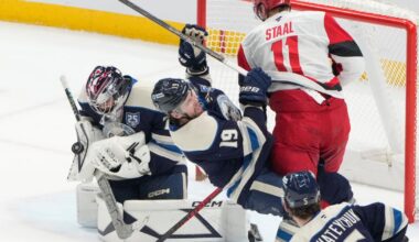 Carolina reaches 100-point mark and stays atop East with 5-2 victory over Blue Jackets | Sports