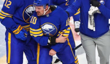 Sabres center Sam Carrick suffers left arm injury in fight with Islanders' captain Anders Lee | National Sports