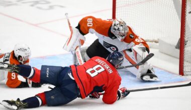 Alex Ovechkin scores twice, hits 30 goals for 20th season, as Capitals beat Flyers 6-4 | Sports