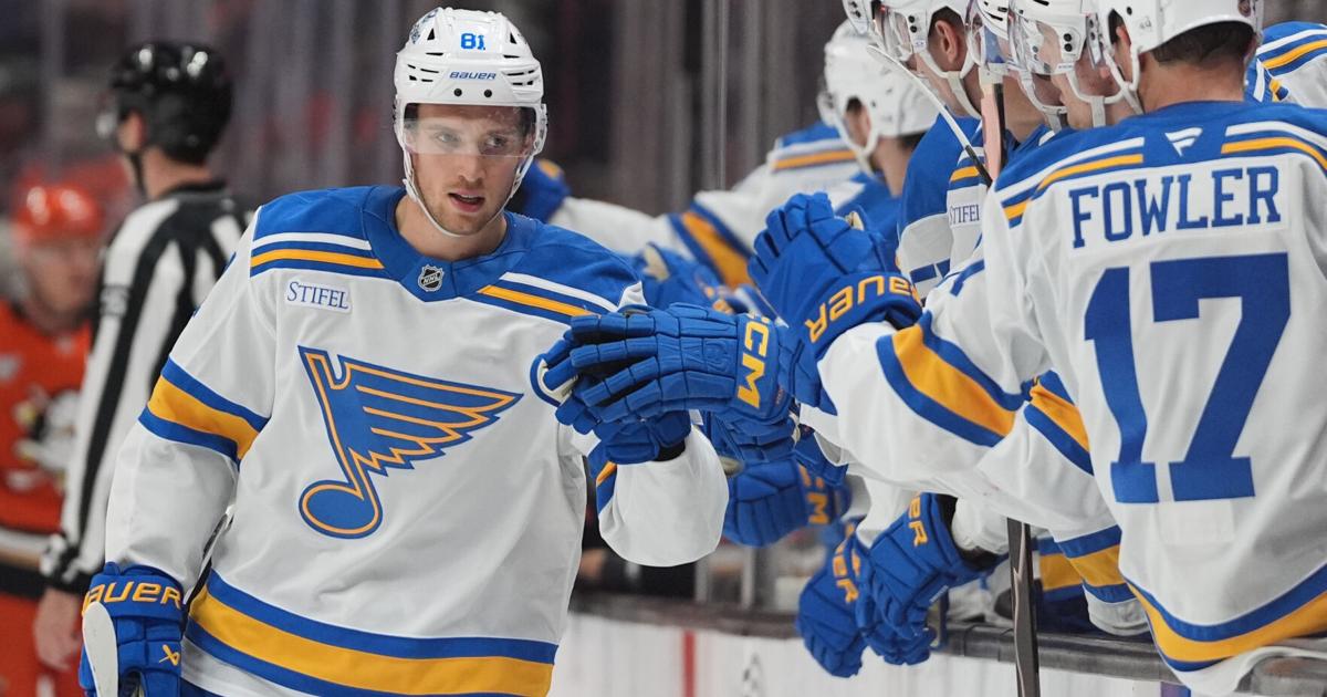 Dylan Holloway's two goals help Blues keep slim playoff hopes alive with 6-2 win over Ducks | National Sports