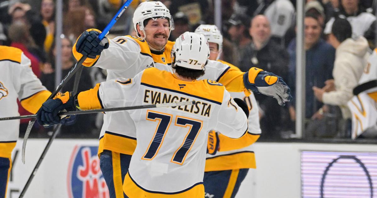 Predators beat the Sharks for the 15th straight time with a 6-3 victory |
