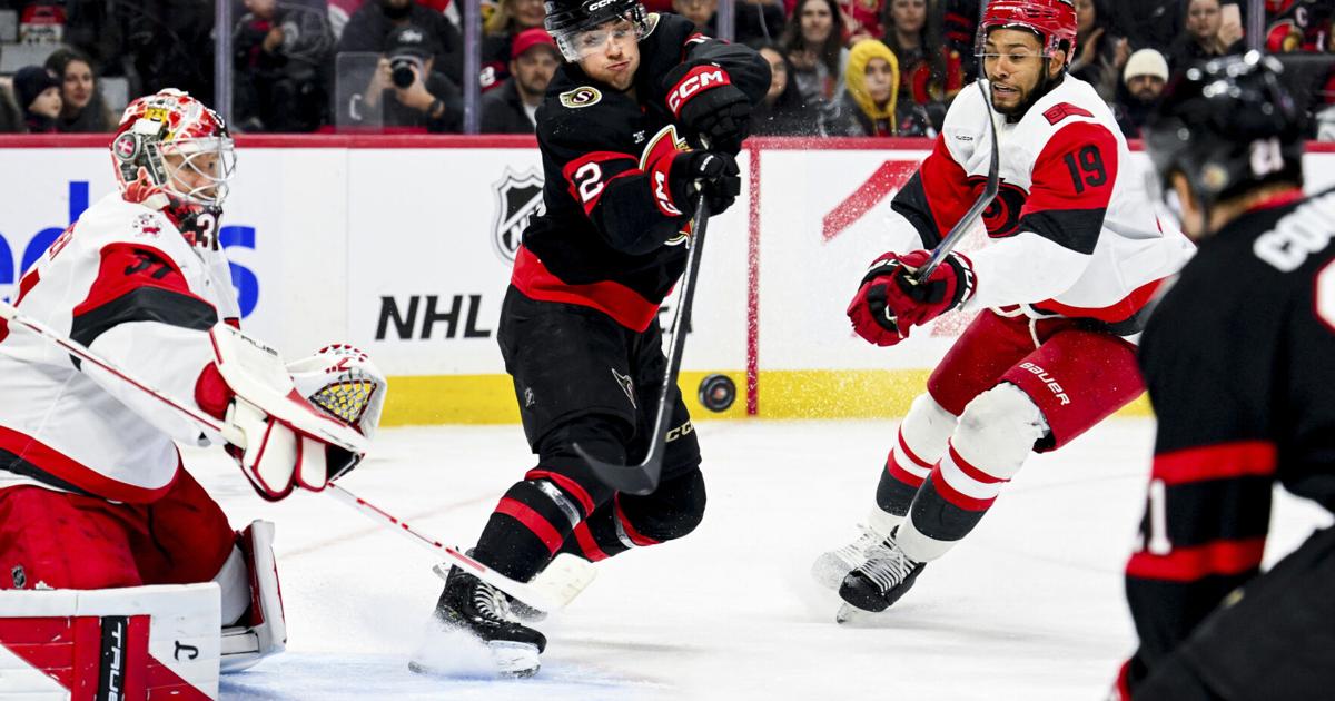 Senators beat the Hurricanes 6-3 to move into the second wild-card spot in the East |