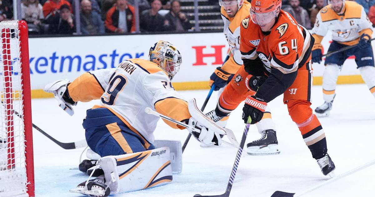Justus Annunen stops 43 shots for 3rd career shutout in Predators' 5-0 win over Ducks | National Sports