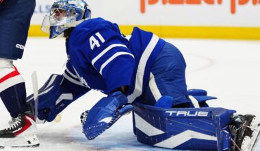 Stolarz departs Maple Leafs’ game against Capitals with lower-body injury |