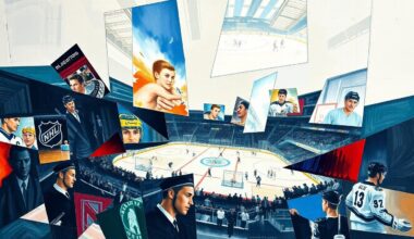 A fractured, multi-perspective painting in the style of Pablo Picasso, breaking an NHL playoff game or match down into sharp, overlapping geometric planes of color and shape, capturing the intensity and unpredictability of the final stretch of the regular season.