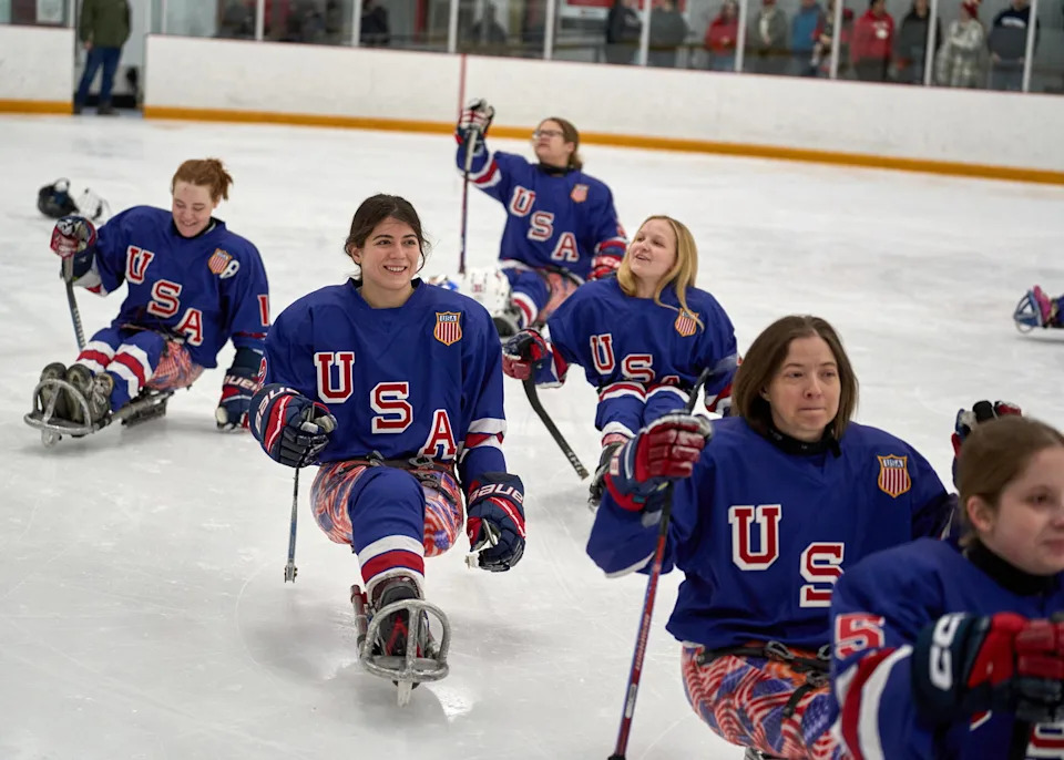 Team USA celebrates their Frontier Series win following a convincing 7-1 victory in game three - Photo @ Ellen Bond&nbsp;