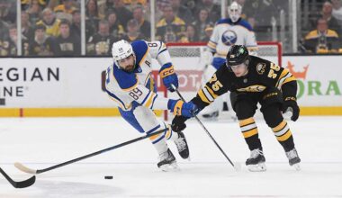 Buffalo Sabres beat the Boston Bruins 6-1 in Game 4 of playoffs