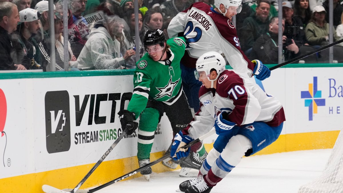 Avalanche shut out Stars 2-0 as Necas breaks tie in third – NBC 5 Dallas-Fort Worth