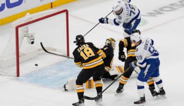 Despite painful loss, Bruins back into playoff spot