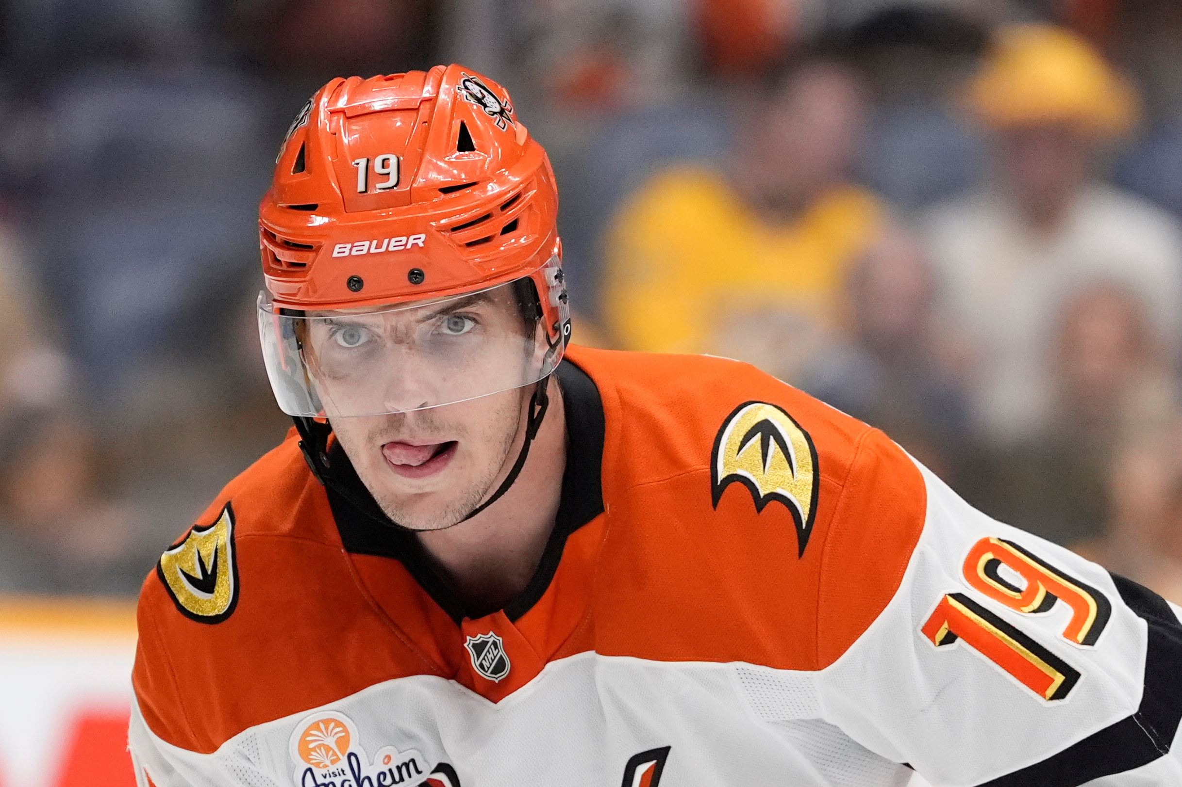 Ducks right wing Troy Terry (19) plays during the third...