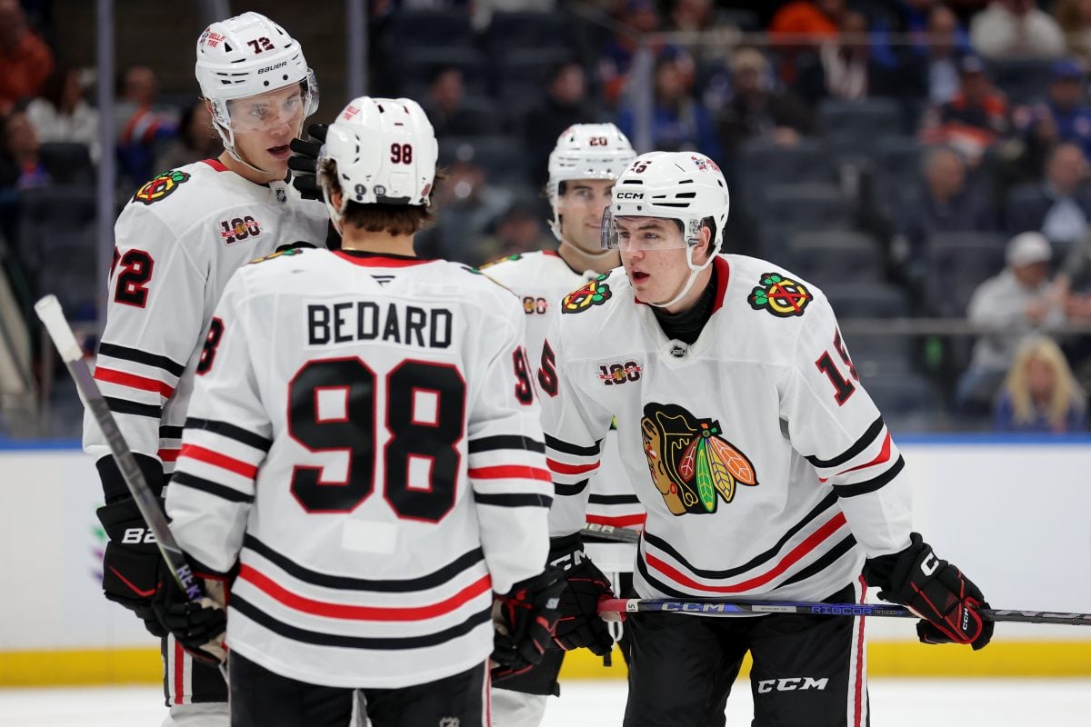 Anton Frondell Connor Bedard Alex Vlasic Chicago Blackhawks