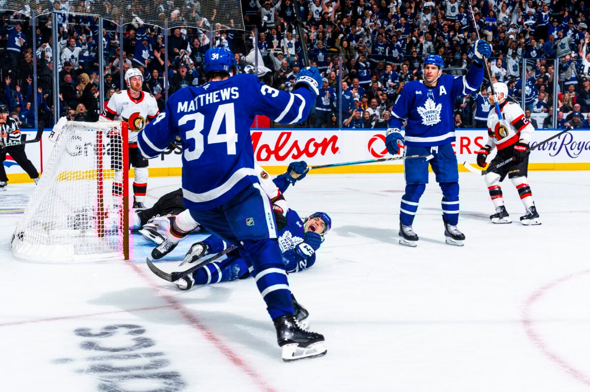 Auston Matthews John Tavares Matthew Knies Toronto Maple Leafs