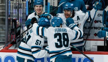 San Jose Sharks beat Winnipeg Jets as Macklin Celebrini breaks record