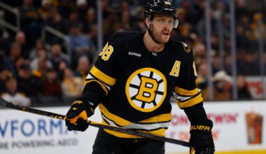 David Pastrnak surpassed his career-high in assists on Tuesday and has 66 with seven games remaining.