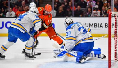 Blues boost playoff hopes with 6-2 win against Ducks