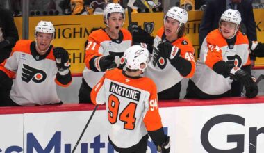 Flyers celebrate playoff return with tight win over Penguins in Game 1