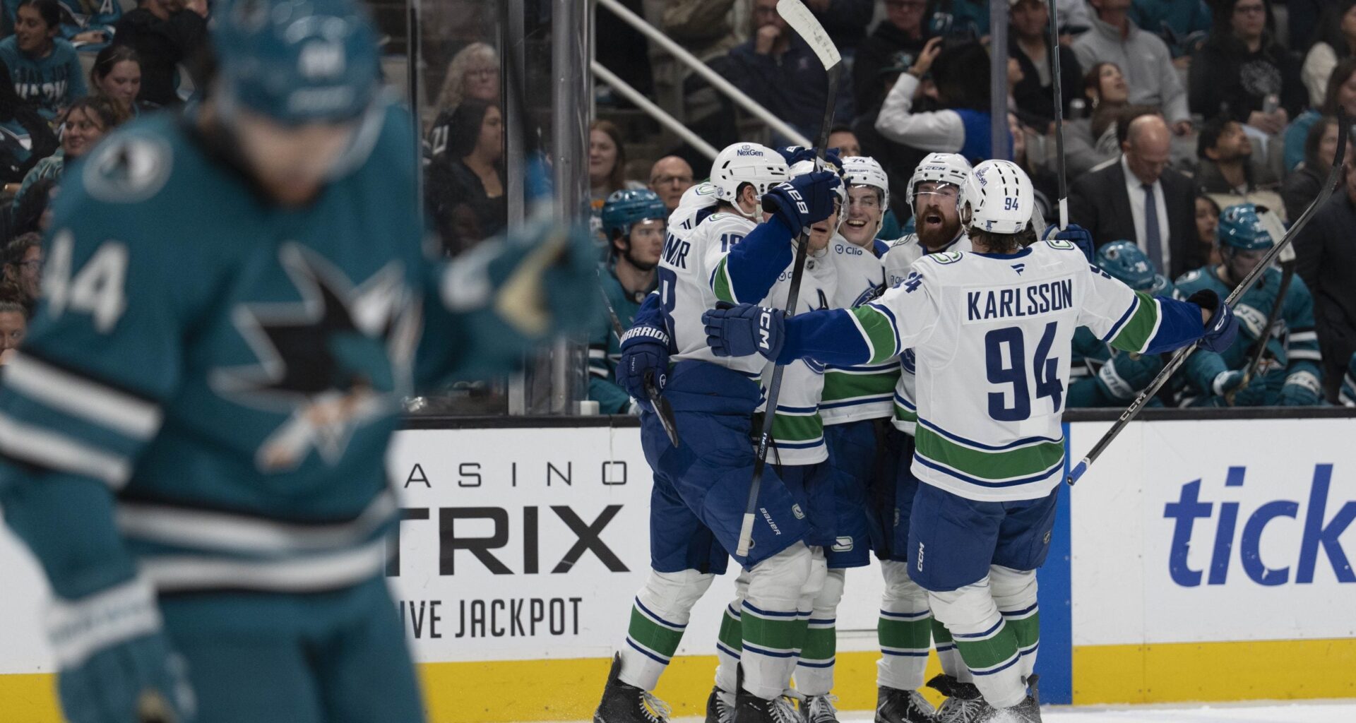 Hockey Chaos 101: Canucks Survive Another Wild One vs Sharks - The Hockey Writers - Vancouver Canucks