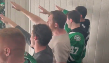 Dallas Stars fans being investigated for alleged Nazi salute.