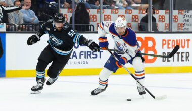 Oilers lose to motivated Mammoth in possible playoff preview