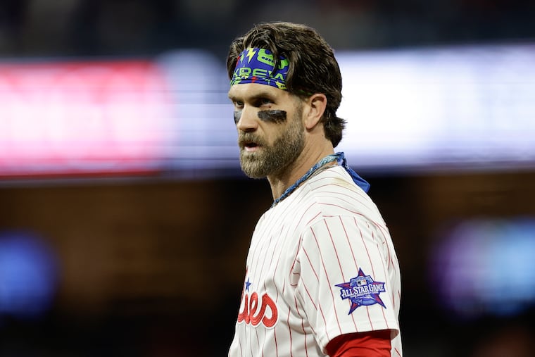 Phillies first baseman Bryce Harper says of watching NHL games: " I think live, it’s the best sport.”