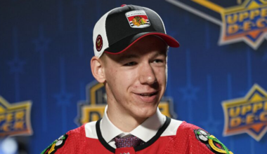 Adam Gajan at 2023 NHL Entry Draft