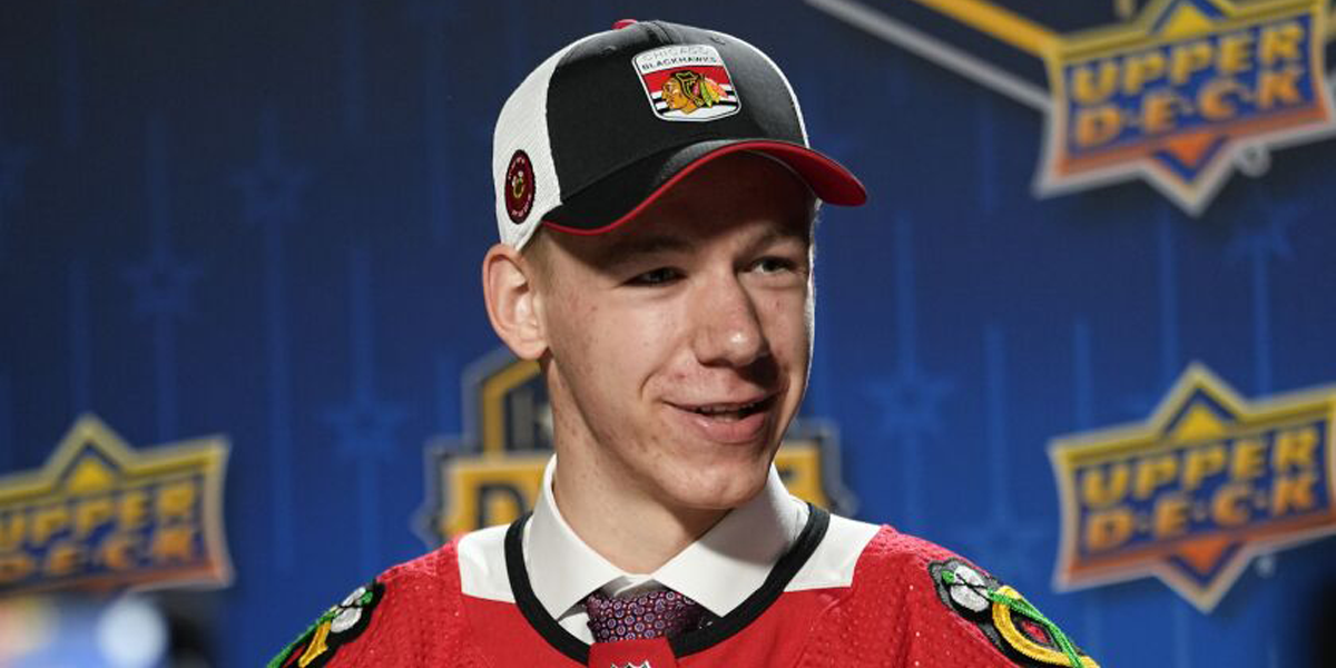 Adam Gajan at 2023 NHL Entry Draft