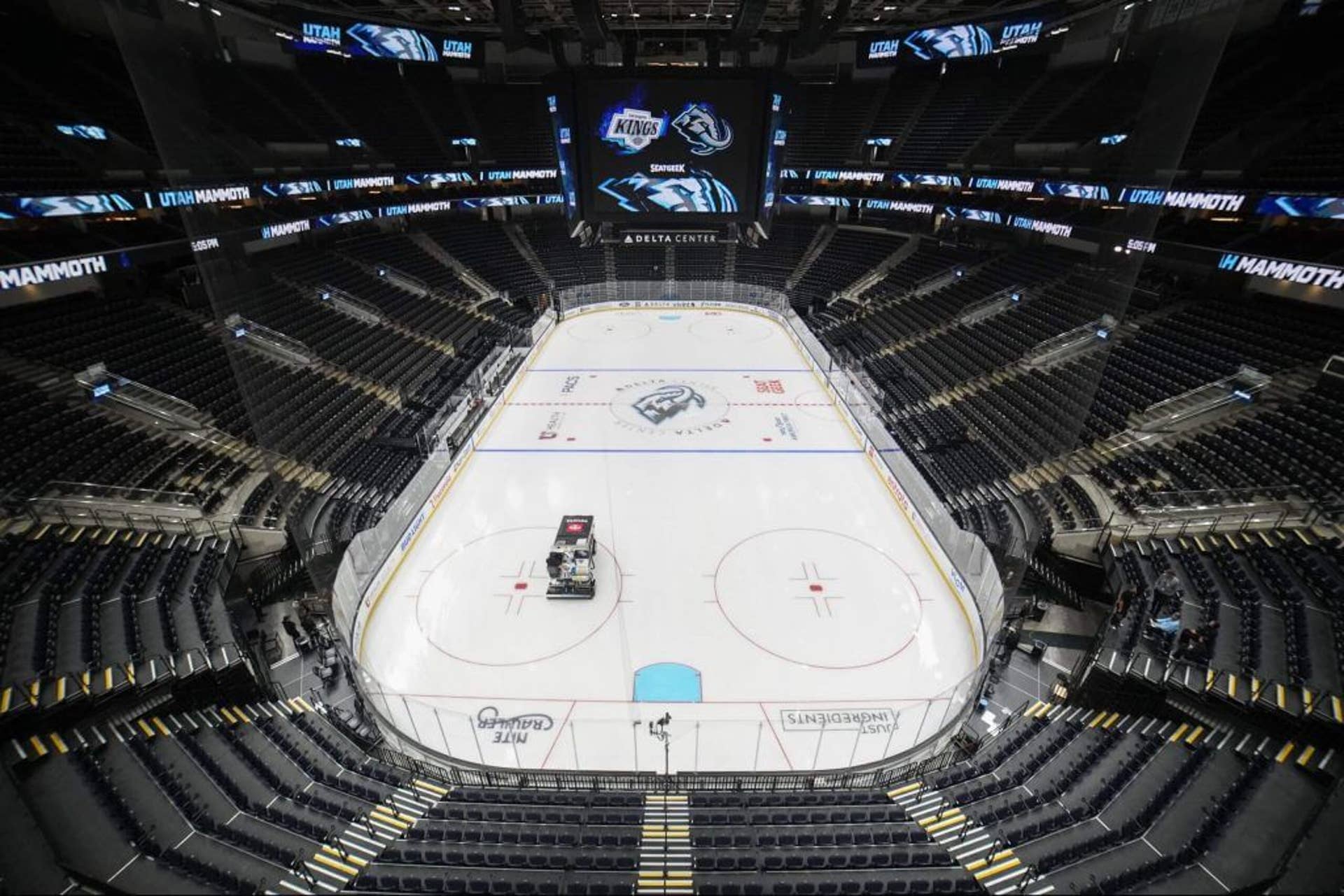 A general view of the Delta Center ahead of a preseason NHL game.