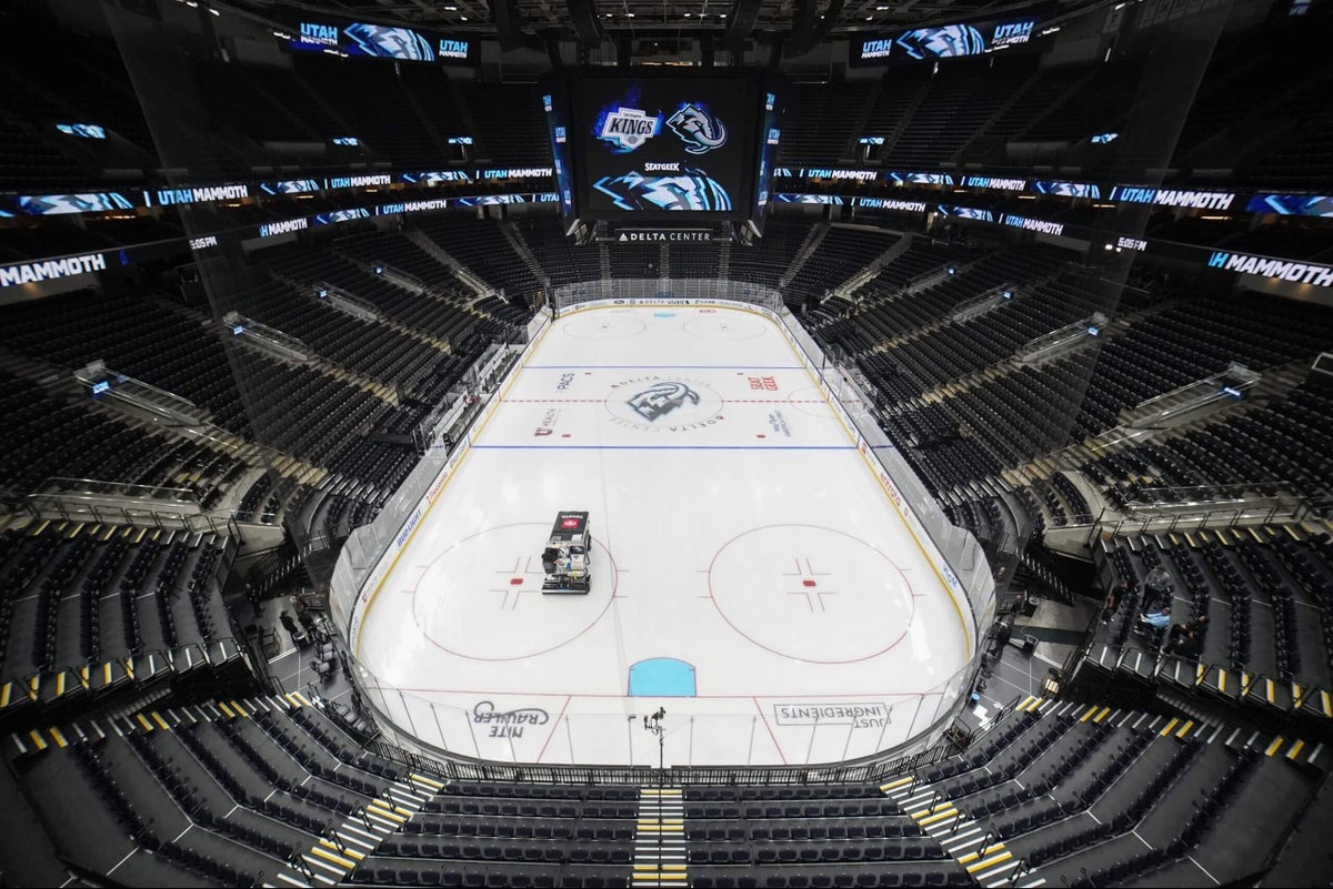 Utah unveils the ‘Zammoth,’ a Mammoth-themed Zamboni based on 2002 Olympic ice resurfacer