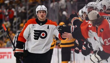 Philadelphia Flyers’ Travis Sanheim, Sean Couturier set tone in Game 1 win over Penguins